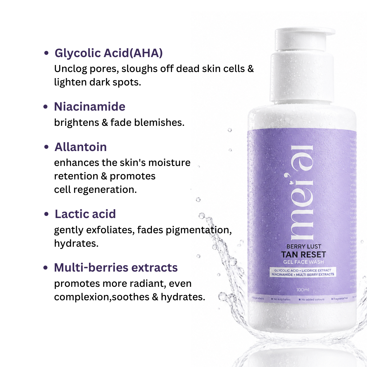 Berry lust Tan Reset Face Wash